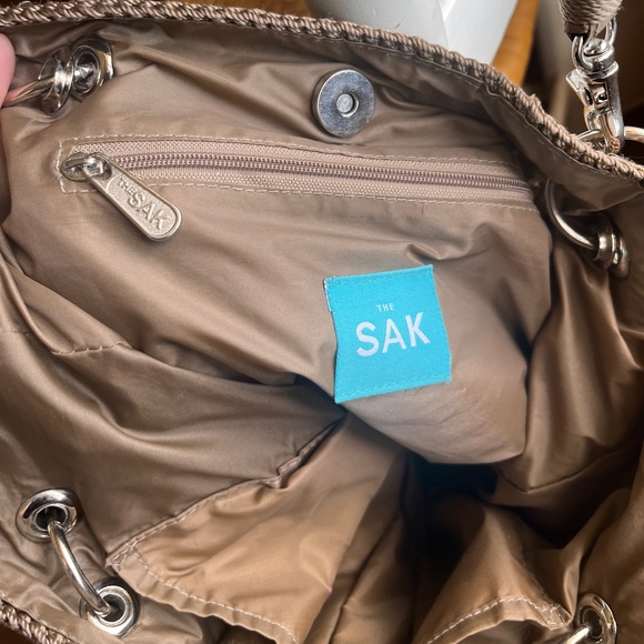 Vintage 90s The Sak crocheted shoulder bag - Picture 9 of 10